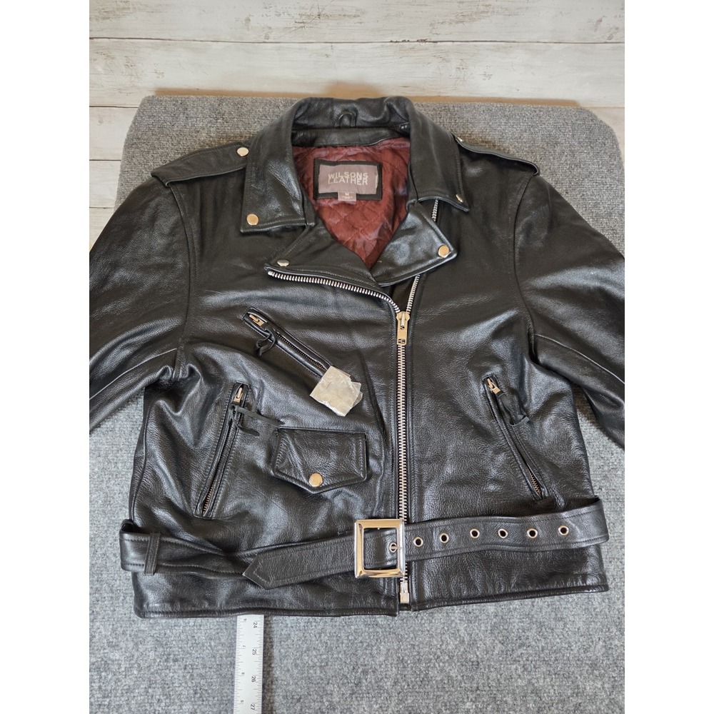 Vintage 1990s Y2K Wilsons Leather Motorcycle Jacket